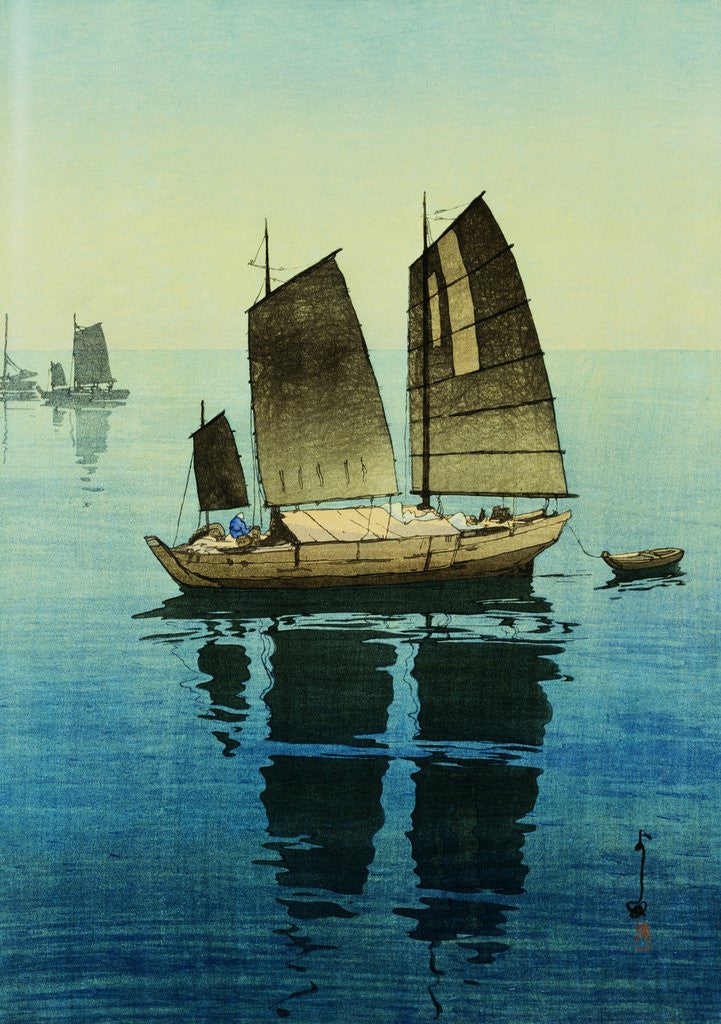 Detail of Forenoon, from a Set of Six Prints of Sailing Boats by Hiroshi Yoshida