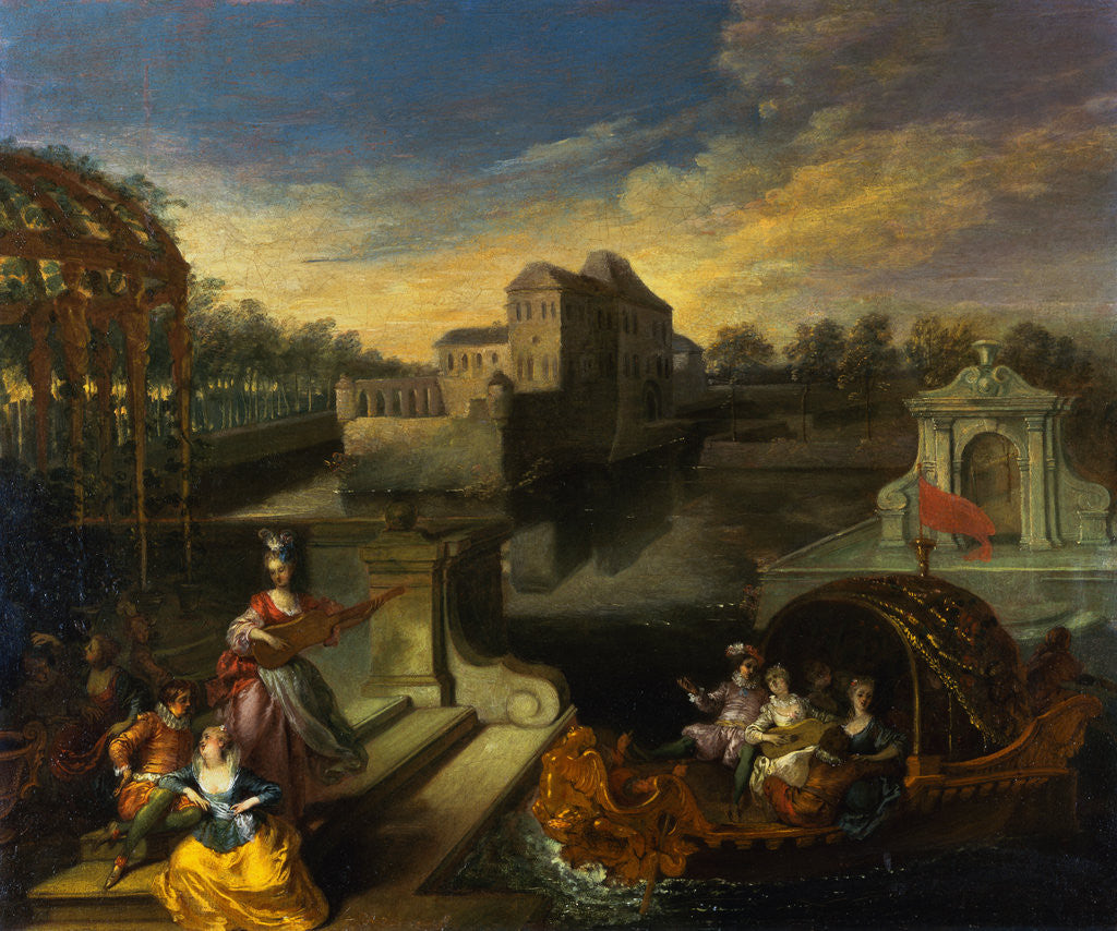 Detail of Spring: A Fete Champetre in a Water Garden by Antoine Watteau