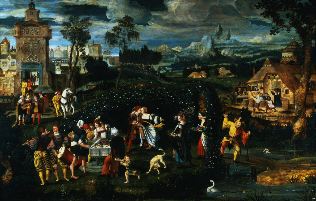 Detail of The Parable of the Prodigal Son Attributed to the Master of the Female Half-Lengths by Anonymous