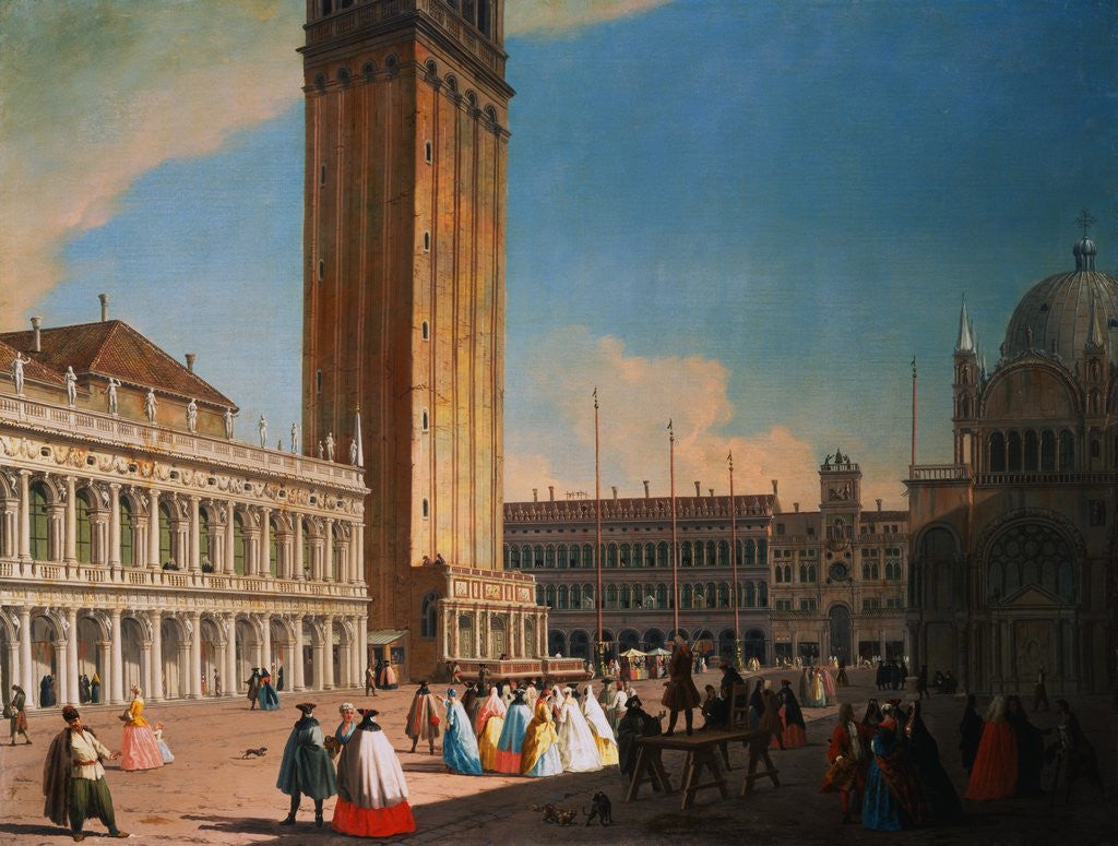 Detail of The Piazzetta, Venice Looking Northwest by Luca Carlevariis