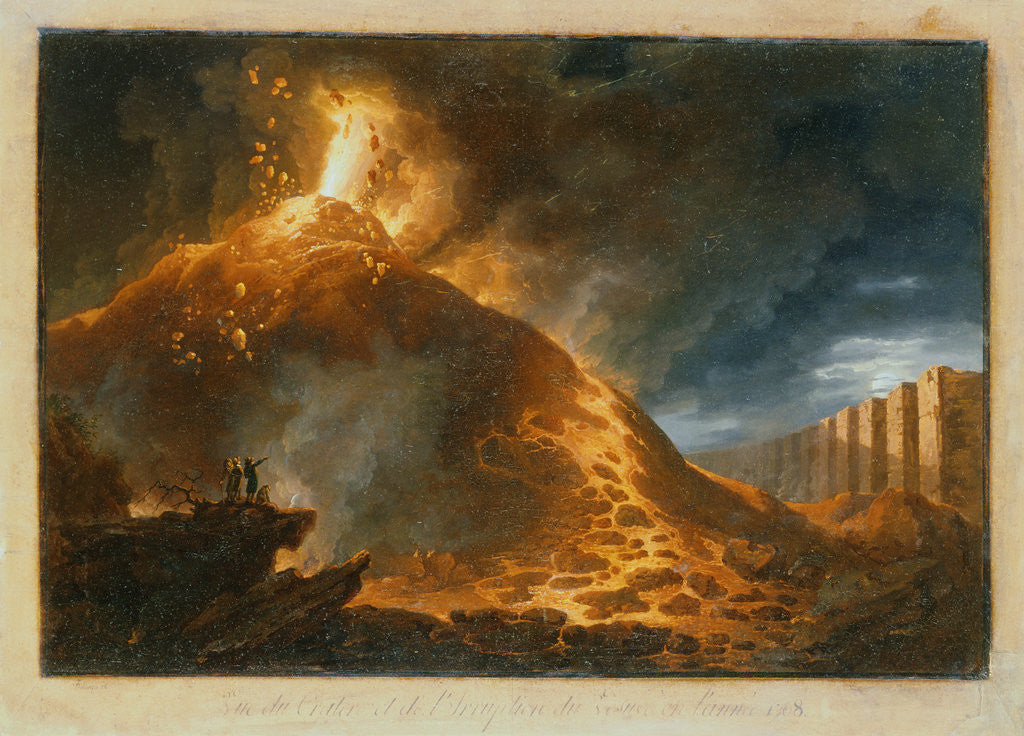 Detail of The Eruption of Vesuvius by Francesco Fidanza