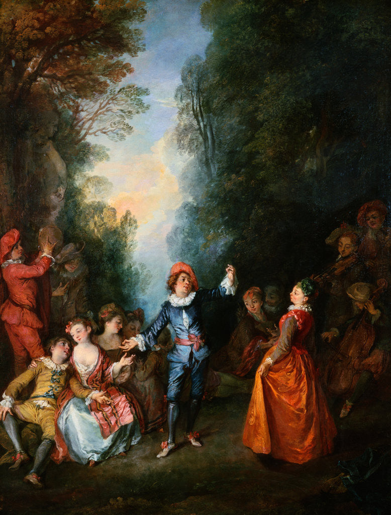 Detail of A Fete Champetre by Nicolas Lancret