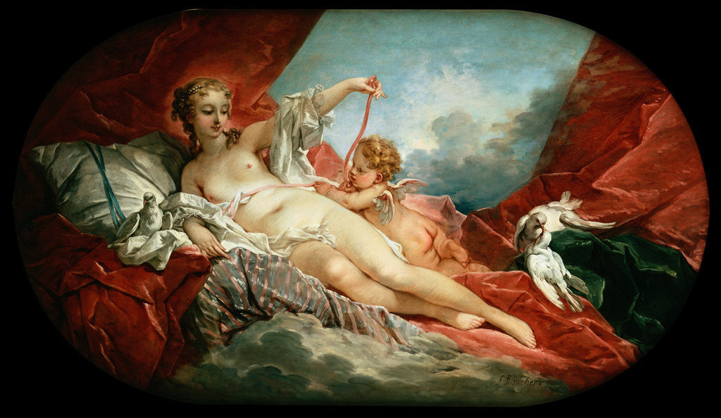 Detail of Venus and Cupid by Francois Boucher