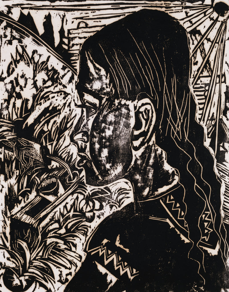 Detail of The Little Villager by Ernst Ludwig Kirchner