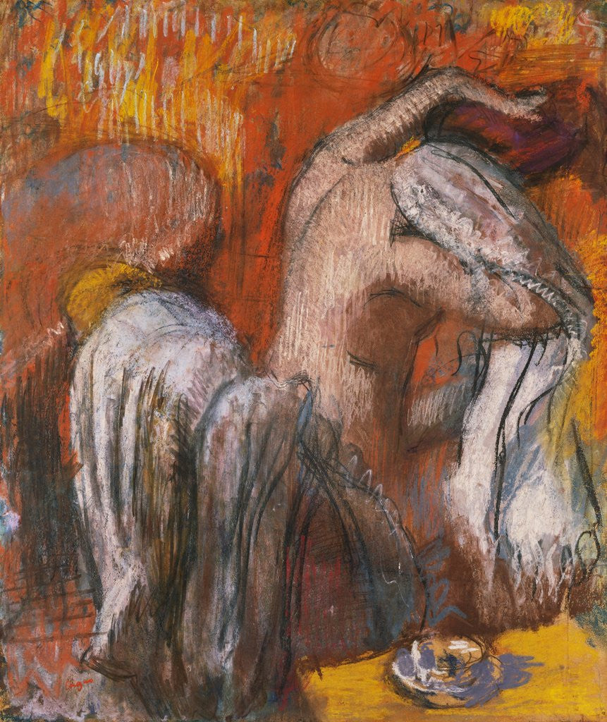 Detail of Woman Drying Herself by Edgar Degas