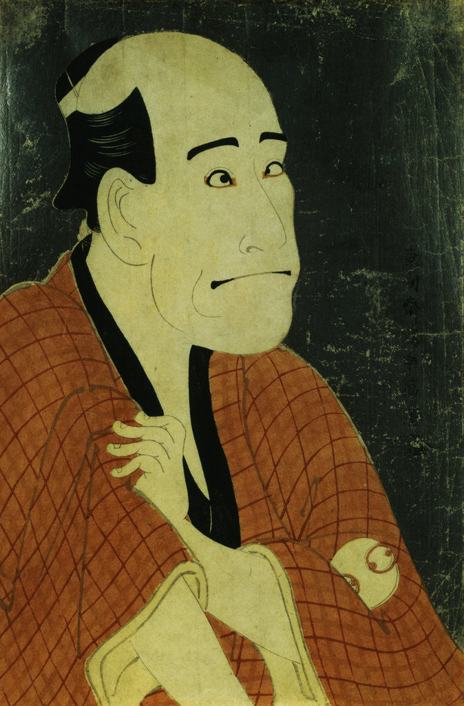 Detail of Portrait of the Actor Arashi Rygo as the Money Lender Hinhichi by Sharaku
