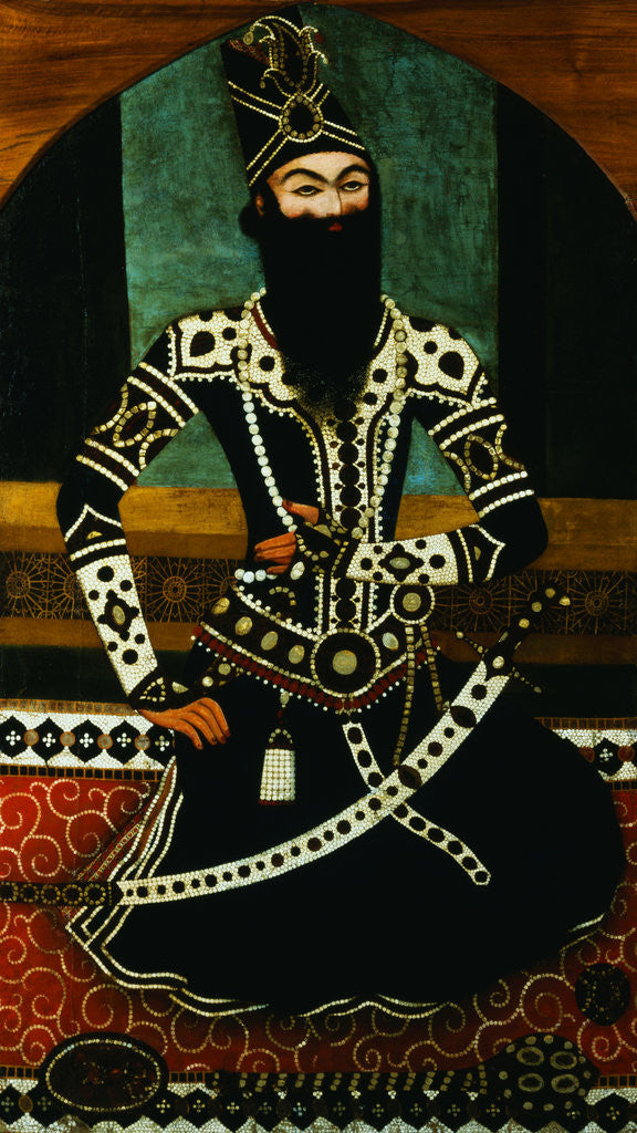 Detail of Portrait of Fath Ali Shah by Anonymous