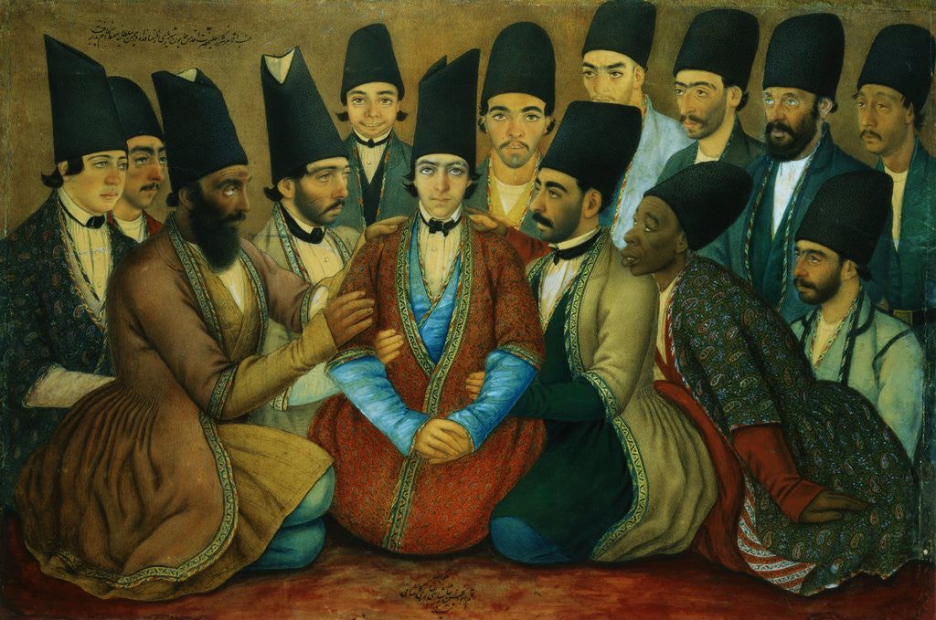 Detail of A Young Qajar Prince and His Entourage by Abu'l Hasan