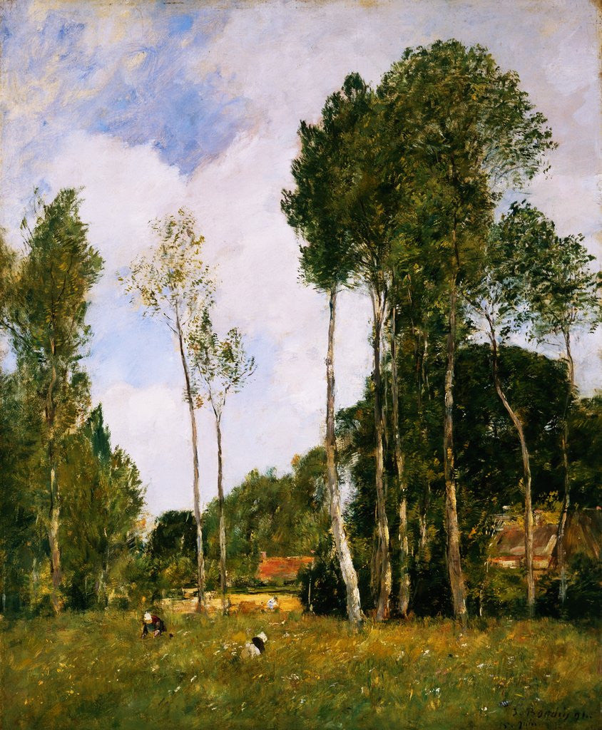 Detail of Oiseme Landscape Near Chartres by Eugene Boudin