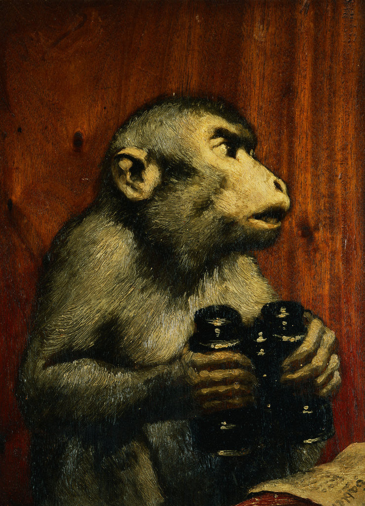 Detail of The Critic by Gabriel von Max