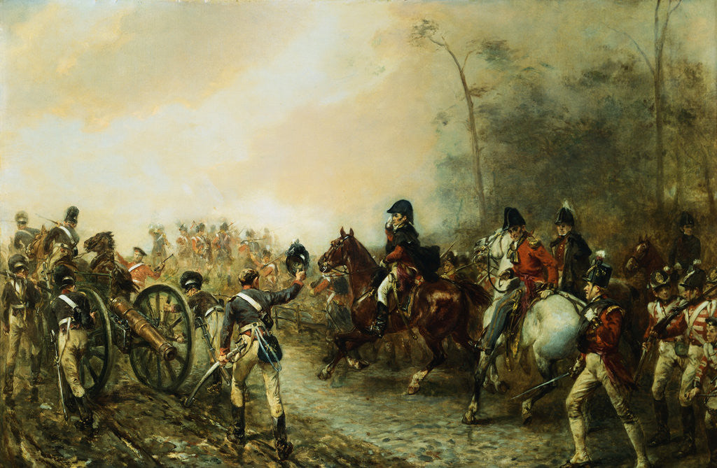 Detail of The Duke of Wellington on the Road to Quatre Bras by Robert Alexander Hillingford