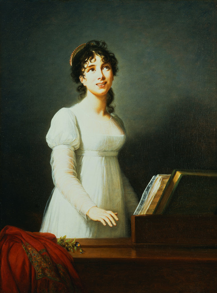 Detail of Portrait of Angelica Catalani Singing at a Pianoforte by Elisabeth Louise Vigee-LeBrun