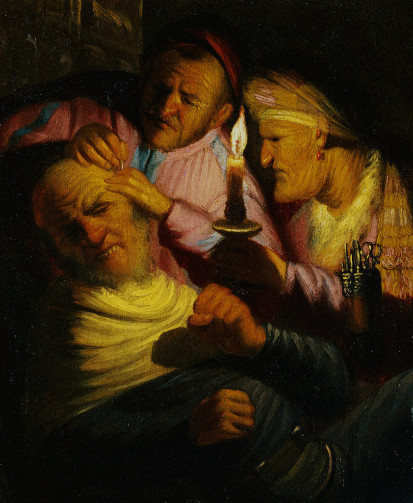 Detail of The Sense of Touch: The Stone Operation by Rembrandt Harmensz van Rijn