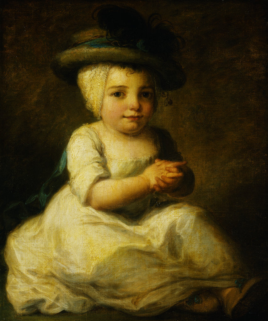 Detail of Portrait of Louis Bonomi by Angelica Kaufmann