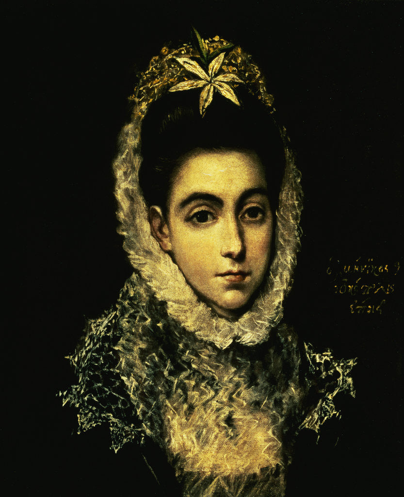 Detail of Portrait of a Young Lady by El Greco