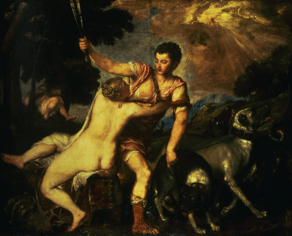 Detail of Venus and Adonis by Titian