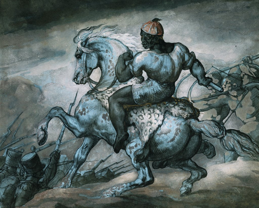 Detail of Scene from the Colonial War: Negro on Horseback by Theodore Gericault