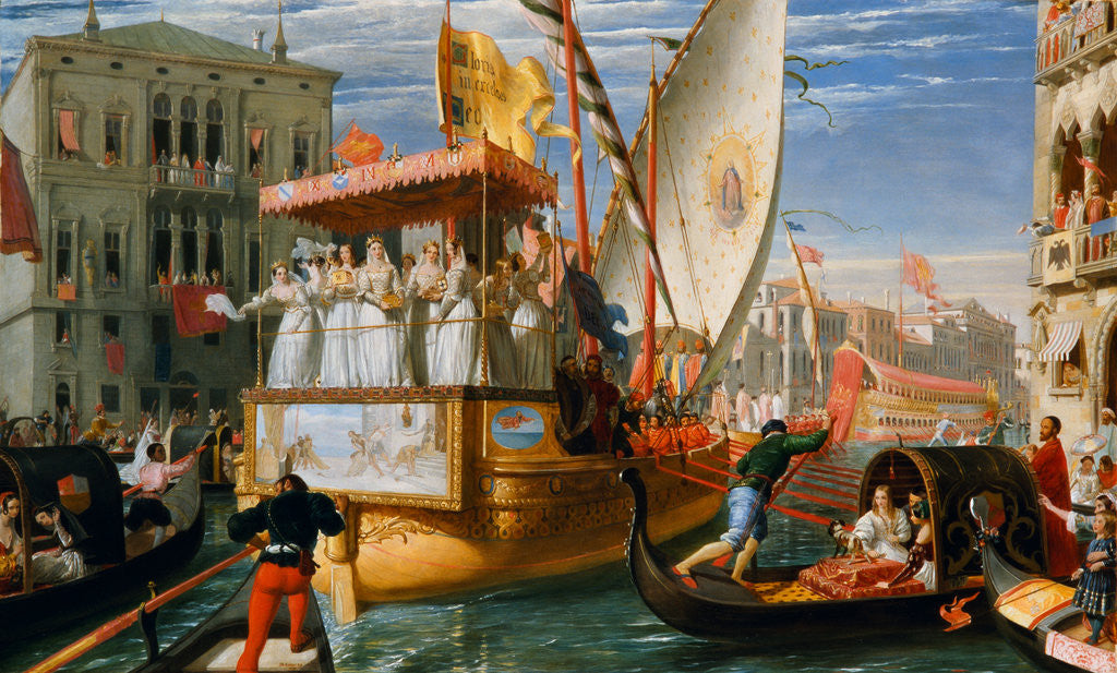 Detail of The Procession of the Brides by John Rogers Herbert