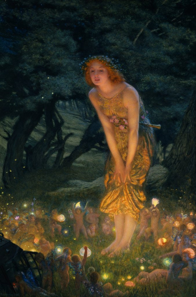 Detail of Midsummer Eve by Edward Robert Hughes