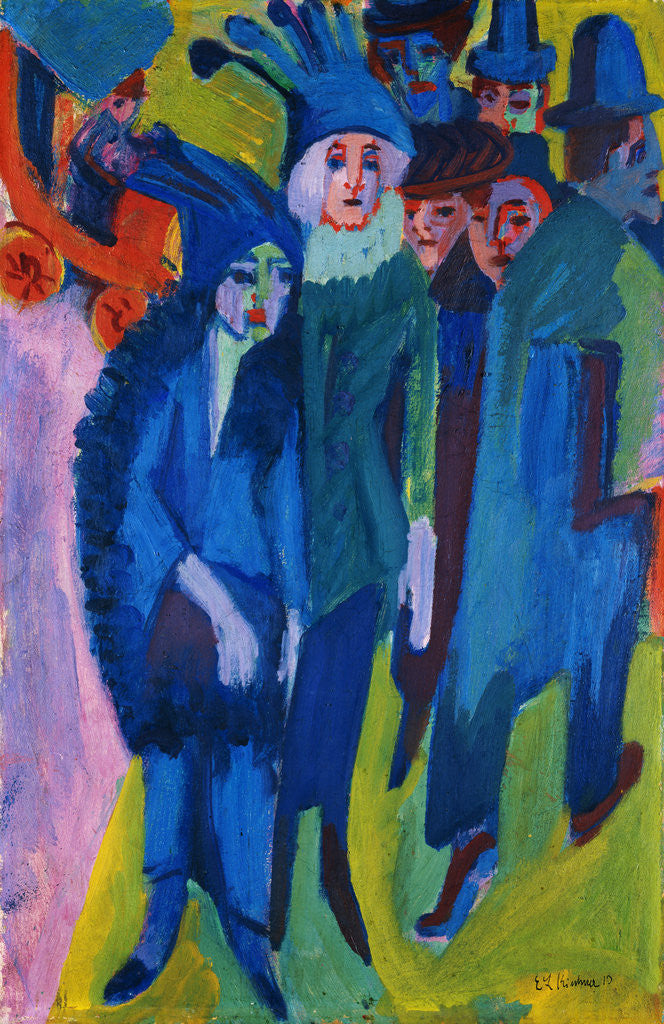 Detail of Road Scene by Ernst Ludwig Kirchner