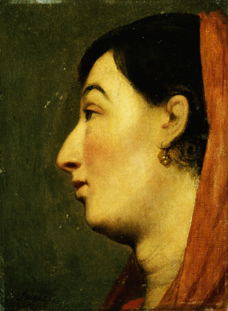 Detail of Portrait of a Jewess by Jean Auguste Dominique Ingres