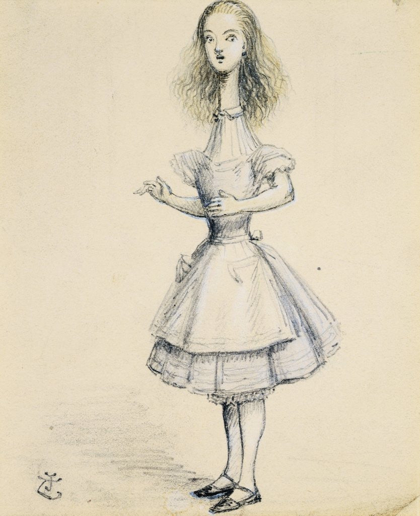 Detail of Alice in Wonderland: Curiouser and Curiouser by John Tenniel