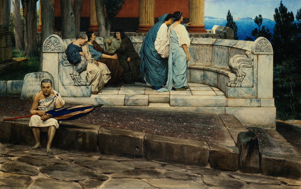 Detail of An Exedra by Lawrence Alma-Tadema