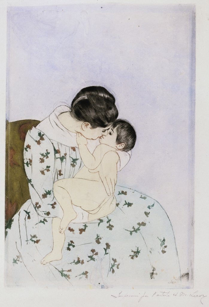 Detail of Mother's Kiss by Mary Cassatt