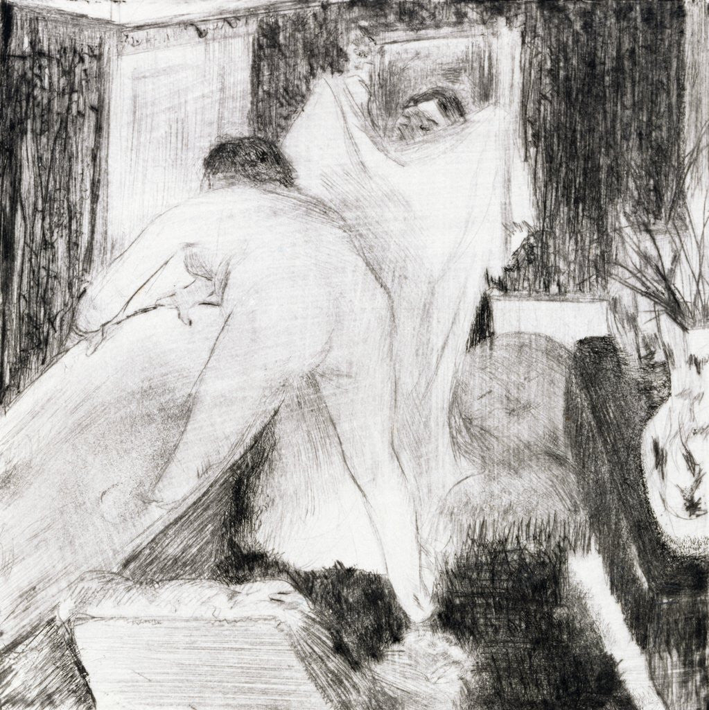 Detail of After the Bath by Edgar Degas