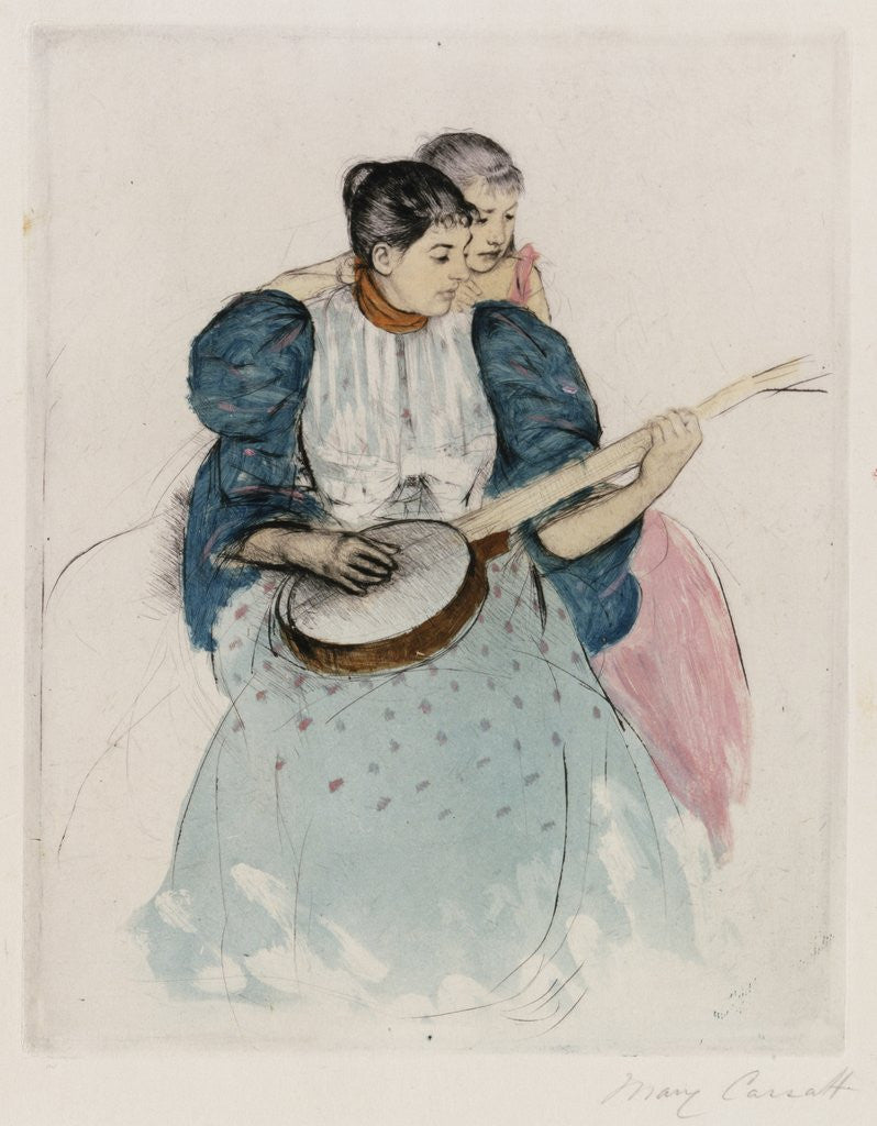 Detail of The Banjo Lesson by Mary Cassatt