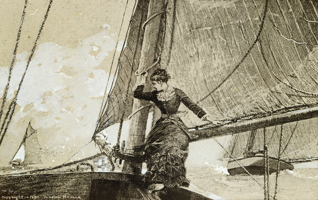 Detail of Yachting Girl by Winslow Homer