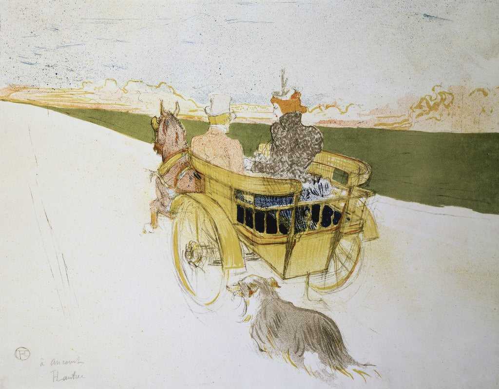 Detail of Countryside Departure by Henri de Toulouse-Lautrec