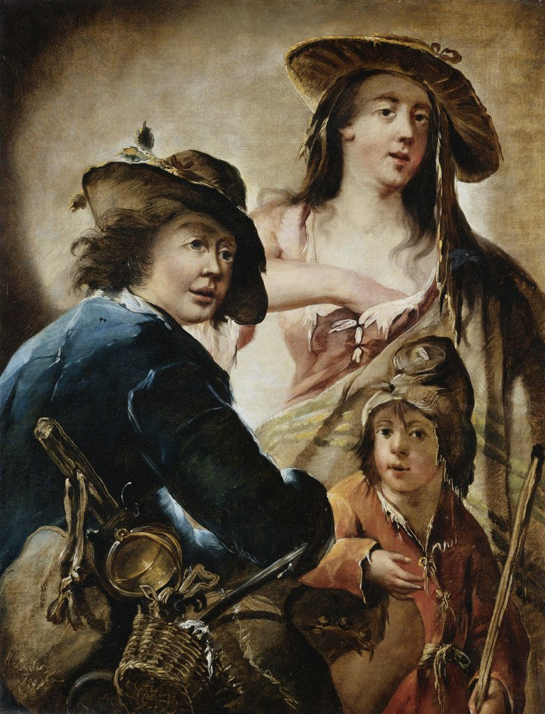Detail of A Gypsy Family by Matthaus Loder