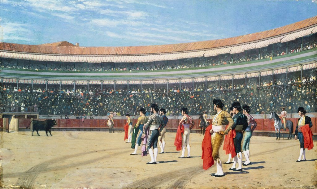 Detail of The Entry of the Bull by Jean Leon Gerome