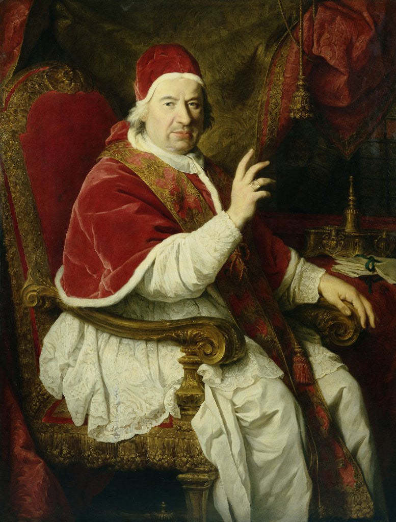Detail of Portrait of Pope Benedict XIV (1675-1758), Seated by Pierre Subleyras