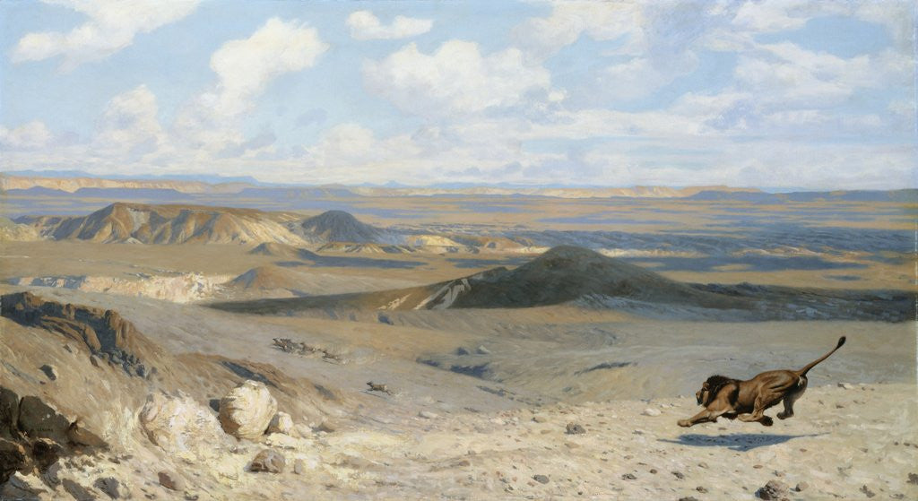 Detail of The Chase by Jean-Leon Gerome