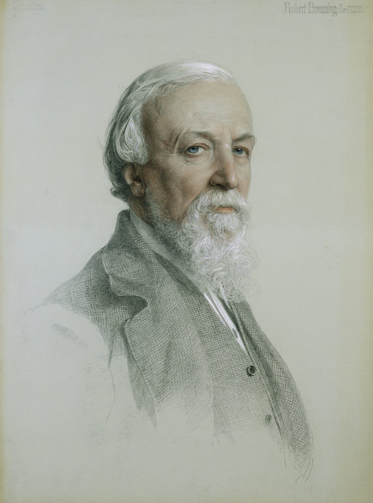 Detail of Portrait of Robert Browning by Frederick Sandys