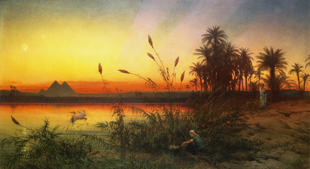 Detail of The Pyramids from the Island of Roda by Frank Dillon