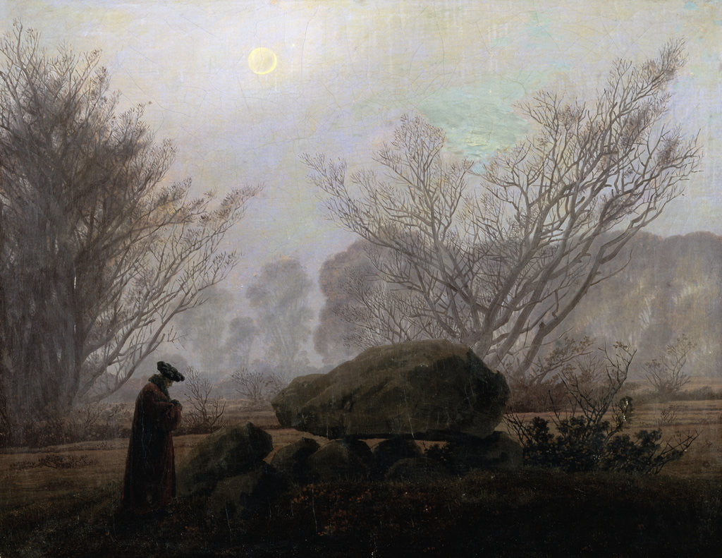 Detail of Walk at Dusk by Caspar David Friedrich