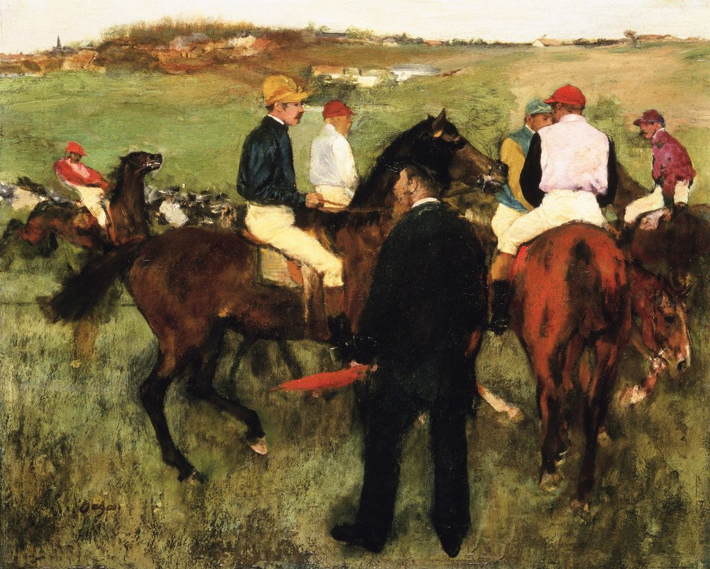 Detail of The Racehorses (Leaving the Weigh-In) by Edgar Degas