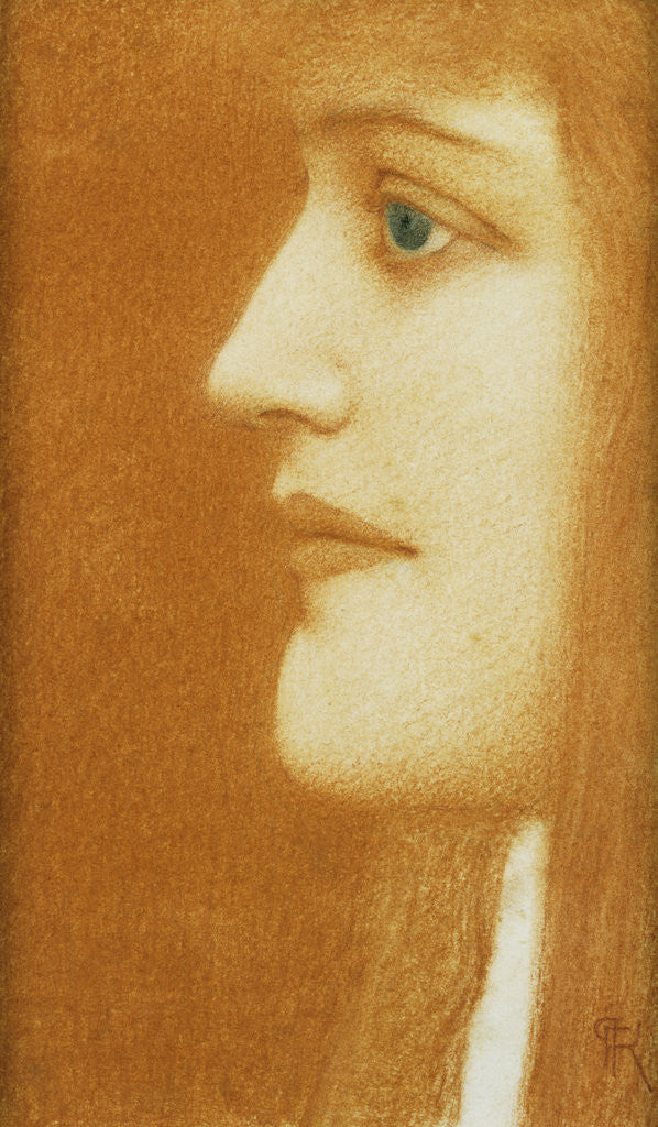 Detail of Woman in Profile by Fernand Khnopff