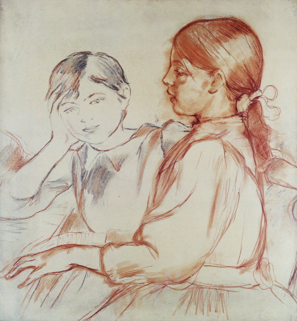 Detail of Julie Manet and Jeannie Gobillard at the Piano by Berthe Morisot