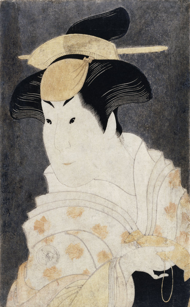 Detail of Portrait of the Actor Iwai Hanshiro IV as the Nurse Shigenoi, from the Play Koi Nyobo Somewake Tazuna by Toshusai Sharaku