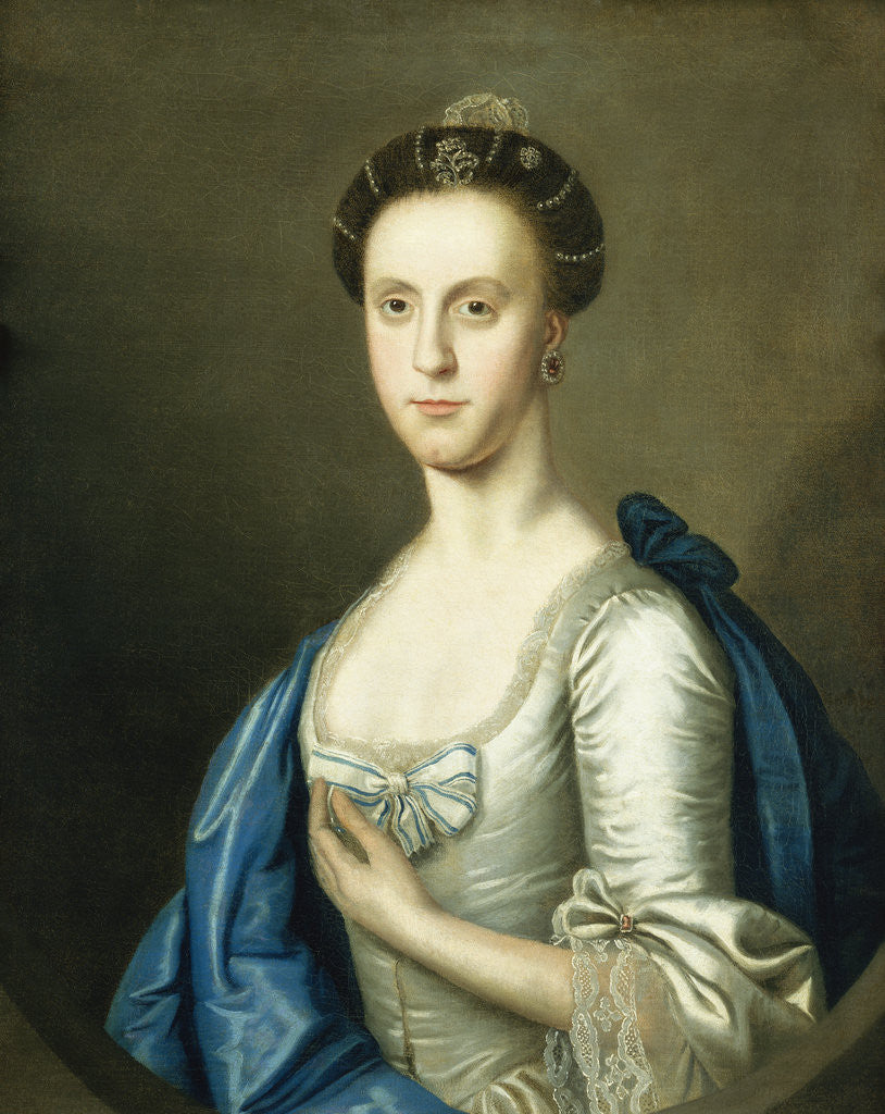 Detail of 18th-Century English Portrait of a Lady by Anonymous