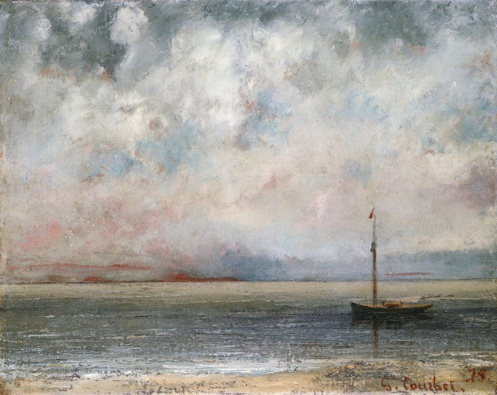 Detail of Clouds on Lake Leman by Gustave Courbet