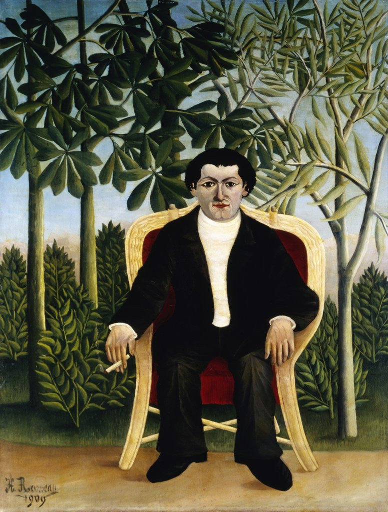 Detail of Portrait of Joseph Brummer by Henri Rousseau