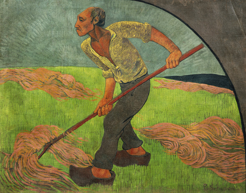 Detail of The Haymaker, Homage to van Gogh by Paul Serusier