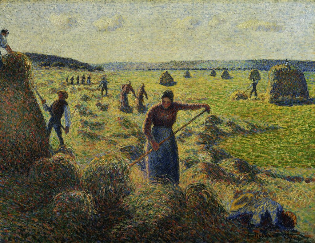 Detail of The Hay Harvest, Eragny by Camille Pissarro