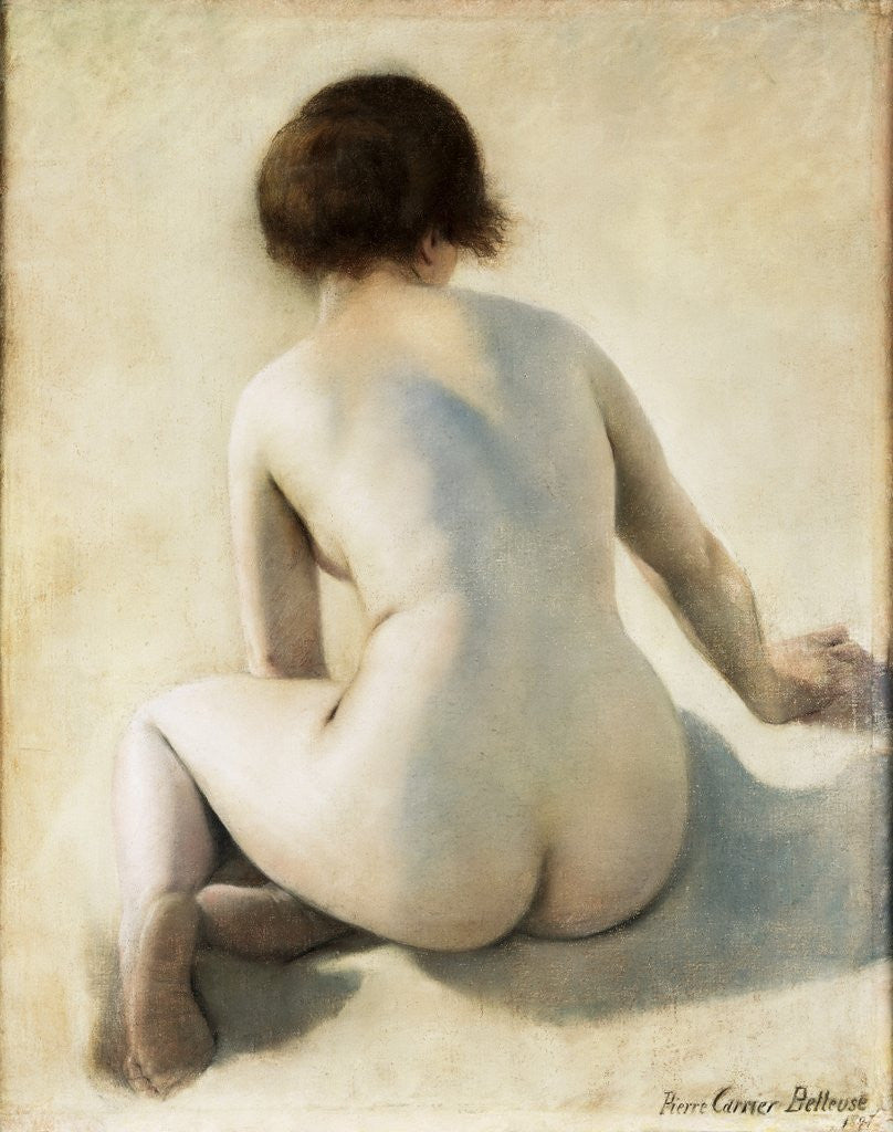 Detail of A Nude by Pierre Carrier-Belleuse