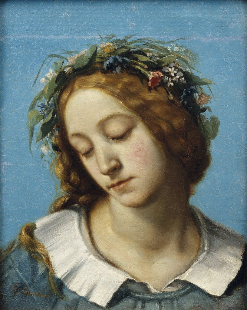Detail of Ophelia by Gustave Courbet